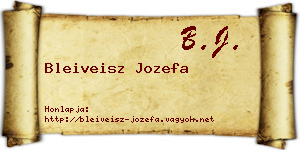 Bleiveisz Jozefa névjegykártya